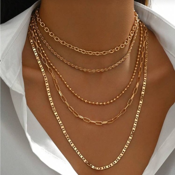 Elegant Gold Layered Set R79 - Picture 2 of 4